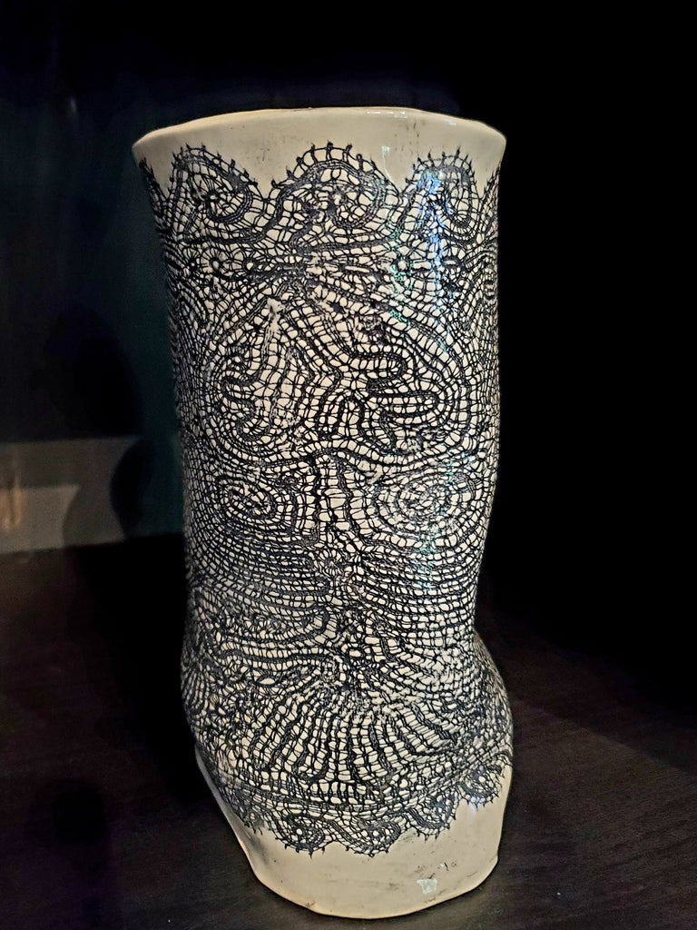 JRN - Vintage Ink Laced Vase