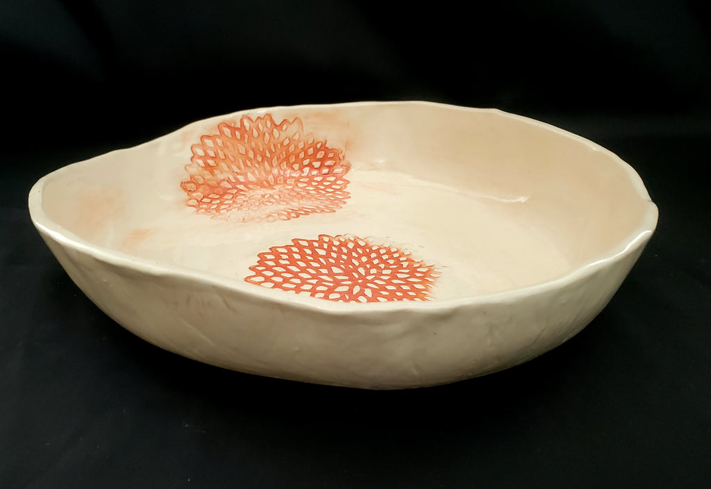 JRN - Orange Flower Fade Bowl