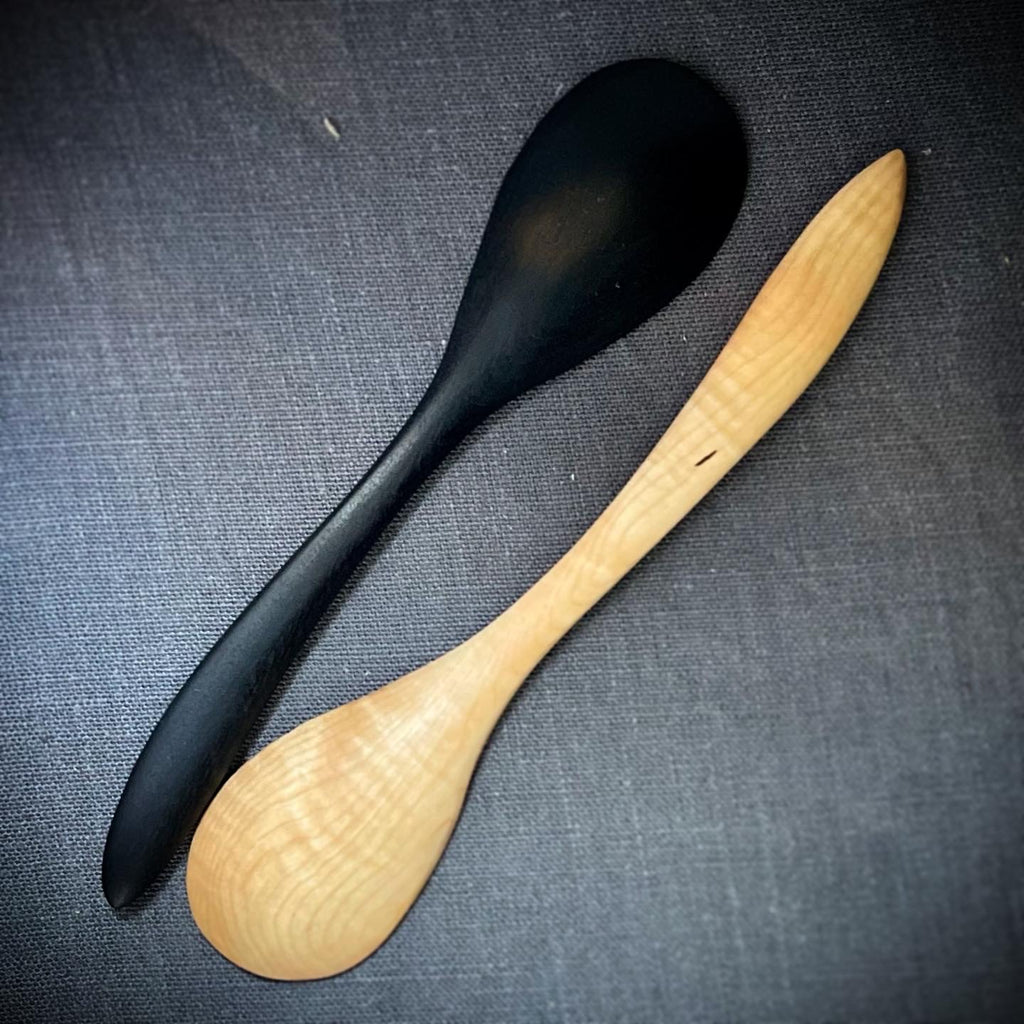 Troy Brook Tiger Maple Large Oval Spoon