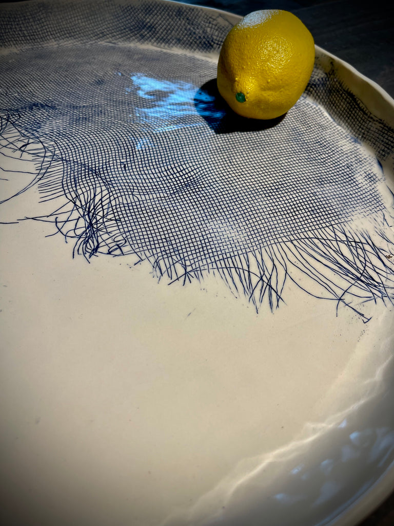 JRN Pottery - Frayed Net Oversized Platter