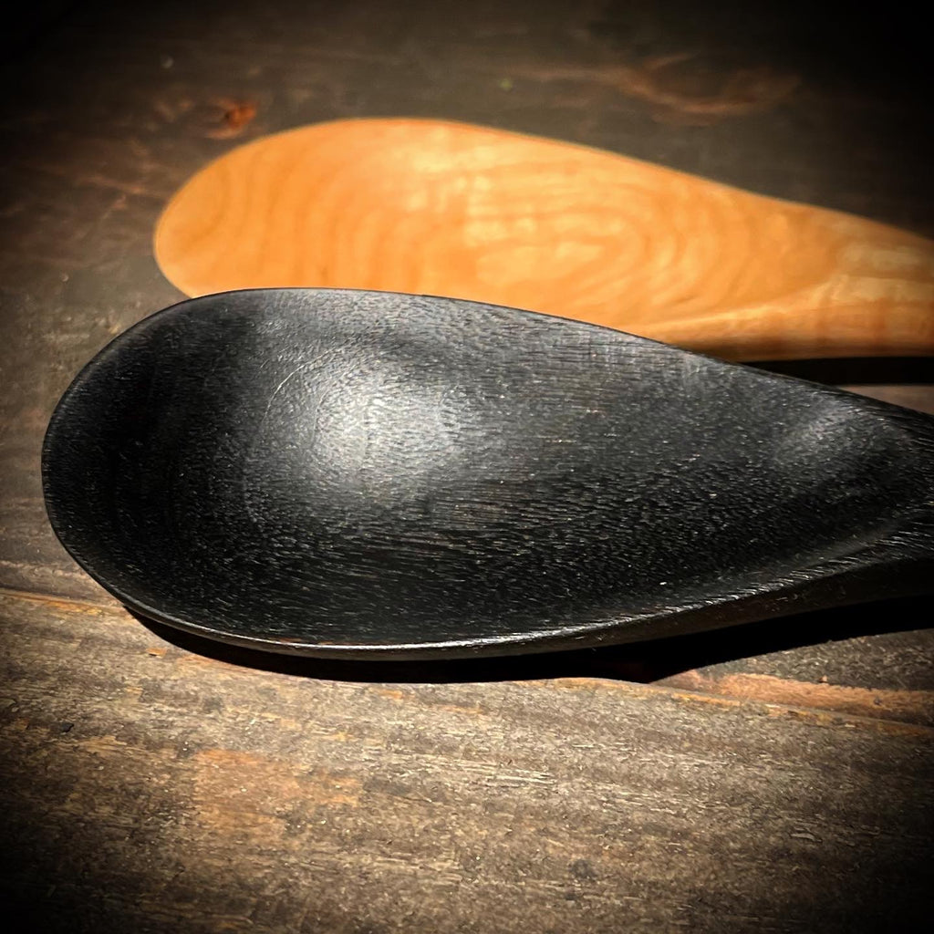 Troy Brook Ebonized Walnut Large Oval Spoon
