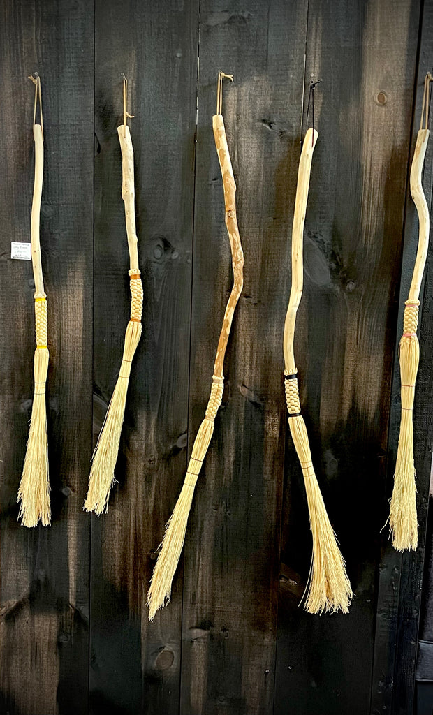 Poliana Fiber Artist and Broom Maker - Yellow Long Broom
