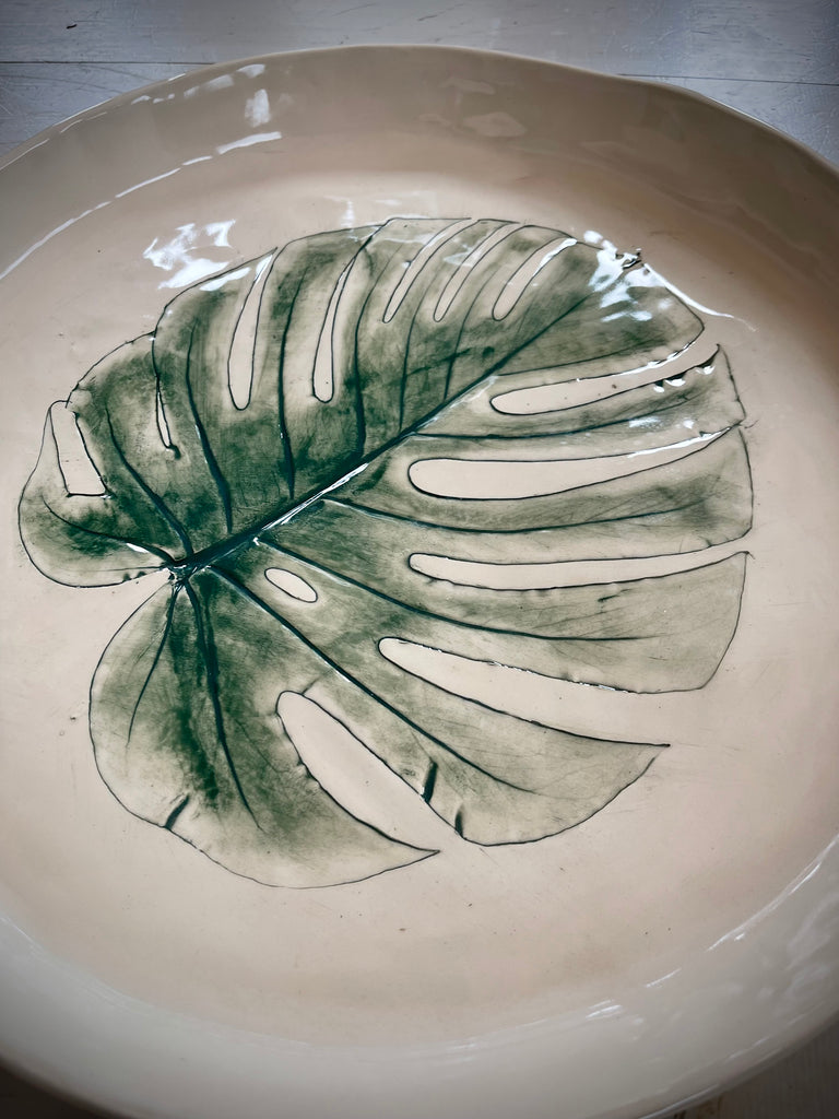 JRN Pottery - Monstera Leaf Platter