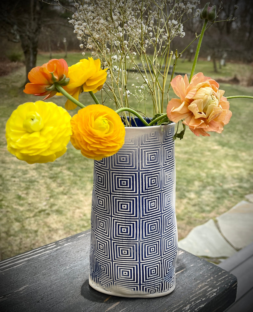 JRN Pottery - Pulsing Squares Vase