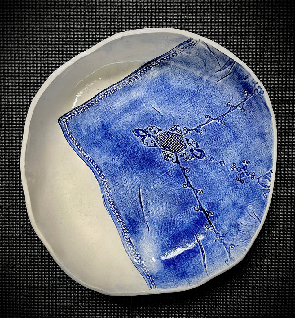 JRN Pottery - Blue Linen Bowl