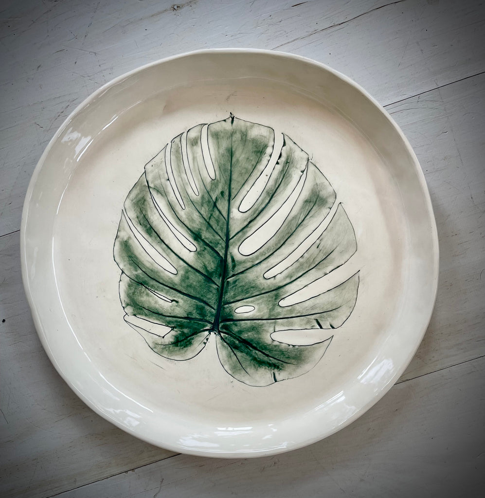 JRN Pottery - Monstera Leaf Platter