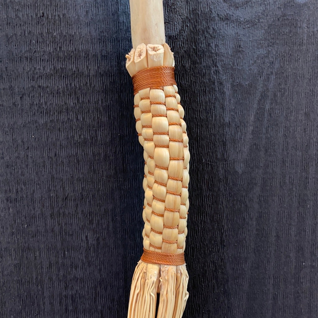 Poliana Fiber Artist and Broom Maker - Golden Brown Long Broom